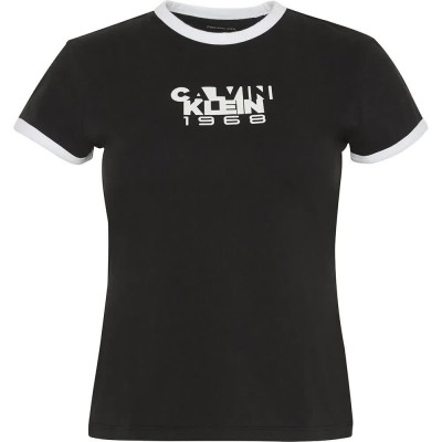 бебешка,тениска,дамски,тениски,calvin,klein,jeans,1968,graphic,baby,short,sleeve,t,shirt,black