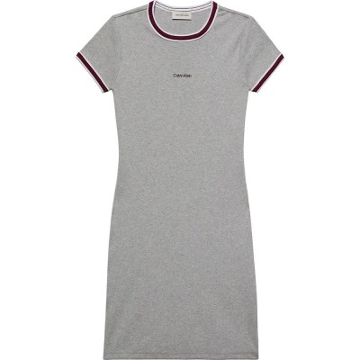 дънки,дамски,поли,и,рокли,calvin,klein,jeans,lv047d202g,short,sleeve,dress,grey,(history,heather,grey)