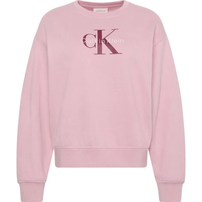 блуза,дамски,блузи,calvin,klein,jeans,essentials,monogram,french,terry,sweatshirt,pink,(pink,nectar)