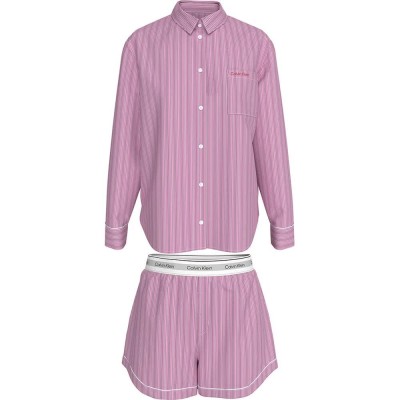 пижама,дамски,пижами,calvin,klein,lv00qs7581,pyjama,pink,(19471,trail,stripe,pink,essence)