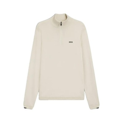 блуза,мъжки,пуловери,boss,ever,x,10271705,01,half,zip,sweater,beige,(open,white)