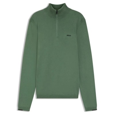 блуза,мъжки,пуловери,boss,ever,x,10271705,01,half,zip,sweater,green,(open,green)