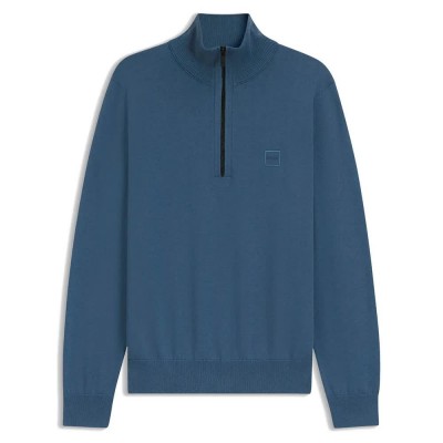блуза,мъжки,пуловери,boss,kanobix,s,10265846,half,zip,sweater,blue,(open,blue)