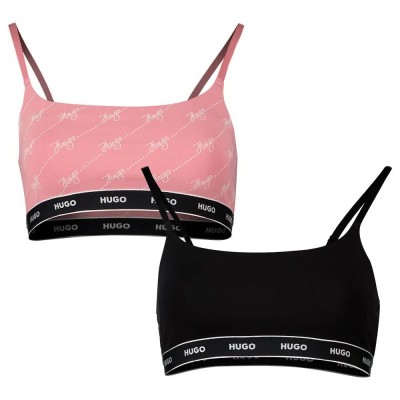 бюстие,дамско,бельо,дамски,бикини,и,танкини,hugo,10272521,bralette,bra,black,pink,(open,pink)