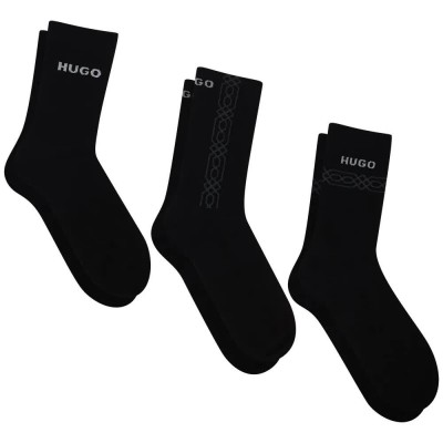 чорапи,мъжки,чорапи,hugo,10273362,socks,3,pairs,black