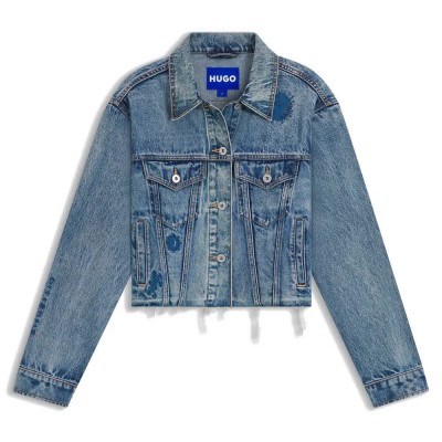 яке,дамски,якета,и,палта,hugo,anouk,cropped,10274727,blue,denim,jacket,medium,blue,(blue)
