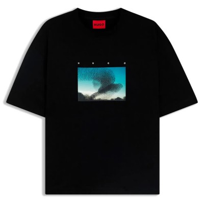 тениска,мъжки,тениски,hugo,dorizon,10272987,t,shirt,black