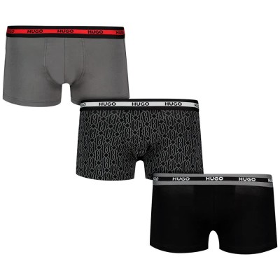 боксерки,мъжко,бельо,hugo,planet,des,boxers,open,miscellaneous,(black,grey)