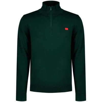 блуза,мъжки,пуловери,hugo,san,quintus,c,half,zip,sweater,open,green