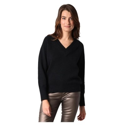 блуза,дамски,пуловери,дамски,плетени,дрехи,deeluxe,berilde,v,neck,sweater,black