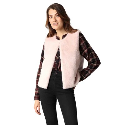 потник,дамски,пуловери,дамски,плетени,дрехи,deeluxe,fuzzy,knitted,vest,pink