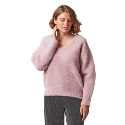 блуза,дамски,пуловери,дамски,плетени,дрехи,deeluxe,loubiana,v,neck,sweater,antic,pink