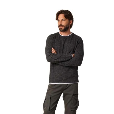 тениска,мъжки,тениски,deeluxe,monan,long,sleeve,t,shirt,dark,grey,melange