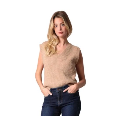 блуза,дамски,пуловери,дамски,плетени,дрехи,deeluxe,pia,v,neck,sweater,camel