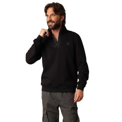 блуза,мъжки,пуловери,deeluxe,timotey,half,zip,sweatshirt,black