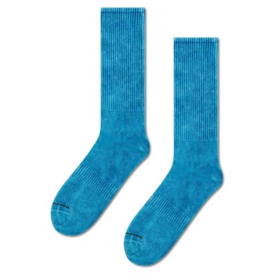 чорапи,мъжки,чорапи,дамски,чорапи,happy,socks,acid,wash,sneaker,crew,socks,blue,(blue)