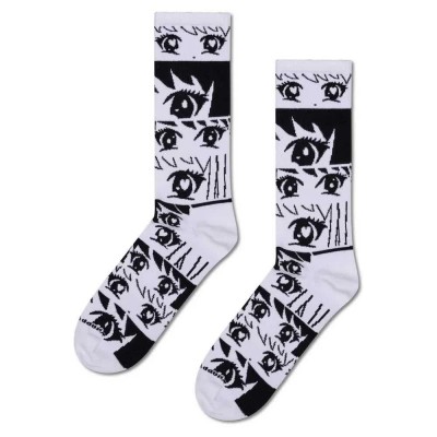 чорапи,мъжки,чорапи,happy,socks,anime,stripes,sneaker,crew,socks,white