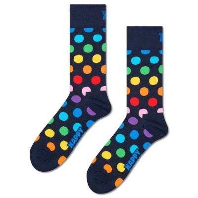 чорапи,мъжки,чорапи,happy,socks,big,dot,crew,socks,navy,(blue)