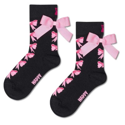 чорапи,детски,чорапи,happy,socks,bow,crew,socks,black,(black)
