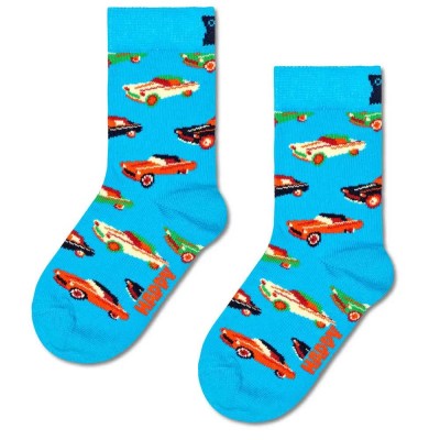 чорапи,детски,чорапи,happy,socks,car,crew,socks,2,pairs,blue
