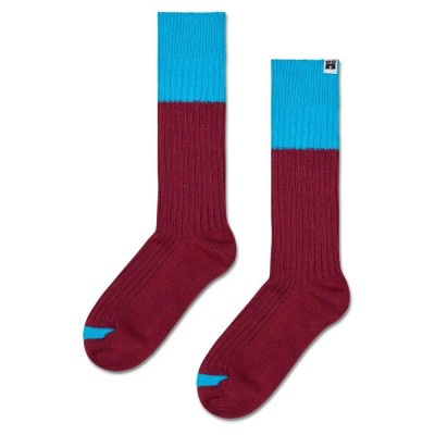 чорапи,мъжки,чорапи,дамски,чорапи,happy,socks,contrast,crew,socks,red,(dark,red)
