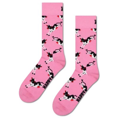 чорапи,мъжки,чорапи,happy,socks,cow,crew,socks,pink