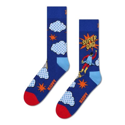 чорапи,мъжки,чорапи,дамски,чорапи,happy,socks,flying,super,dad,crew,socks,blue,(blue)
