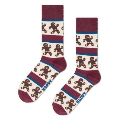 чорапи,мъжки,чорапи,happy,socks,gingerbread,stripe,socks,dark,red