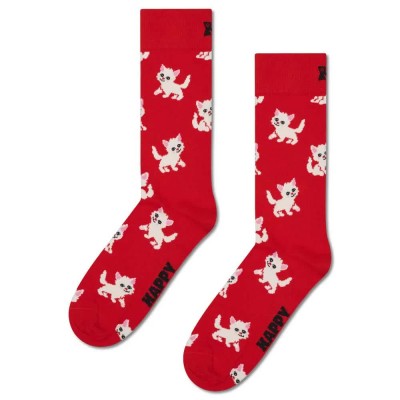 чорапи,мъжки,чорапи,happy,socks,kitten,crew,socks,red