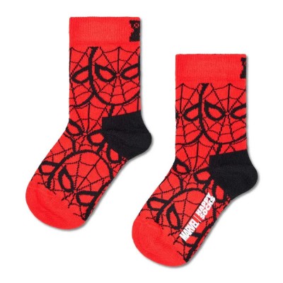 чорапи,детски,чорапи,happy,socks,marvel,spider,man,crew,socks,red
