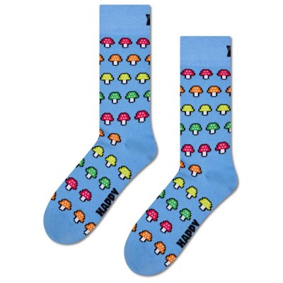 чорапи,мъжки,чорапи,happy,socks,mushroom,stripe,crew,socks,light,blue,(blue)
