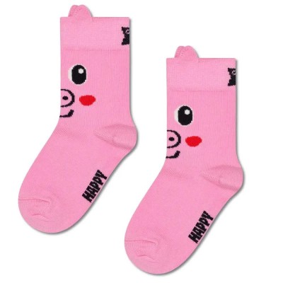 чорапи,детски,чорапи,happy,socks,pig,crew,socks,pink
