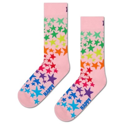 чорапи,мъжки,чорапи,happy,socks,star,cluster,crew,socks,light,pink,(pink)