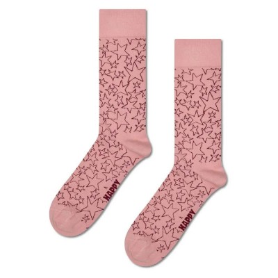 чорапи,мъжки,чорапи,дамски,чорапи,happy,socks,stars,natural,dye,crew,socks,pink,(pink)