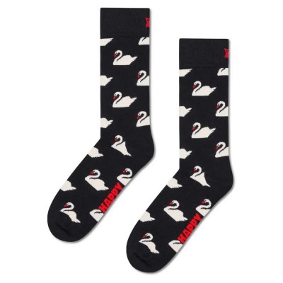 чорапи,мъжки,чорапи,happy,socks,swan,crew,socks,black