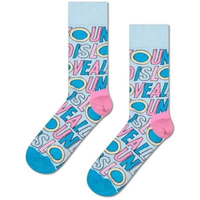 чорапи,мъжки,чорапи,дамски,чорапи,happy,socks,the,beatles,all,you,need,is,love,crew,socks,blue,(light,blue)