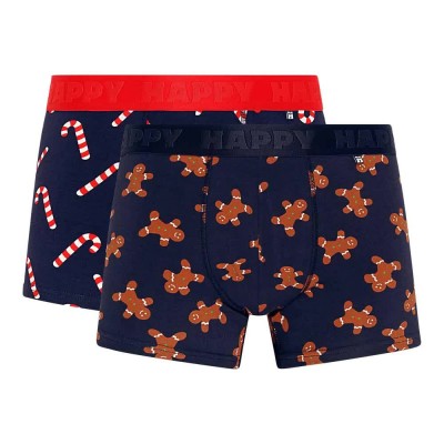чорапи,мъжко,бельо,happy,socks,gingerbreads,gift,set,boxers,2,units,blue