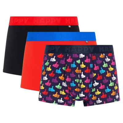 чорапи,мъжко,бельо,happy,socks,thumbs,ups,boxers,3,units,multicolor