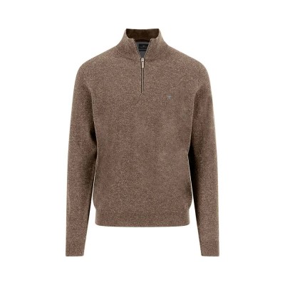 блуза,мъжки,пуловери,дамски,пуловери,fynch,hatton,1510304,half,zip,sweater,brown,(taupe)