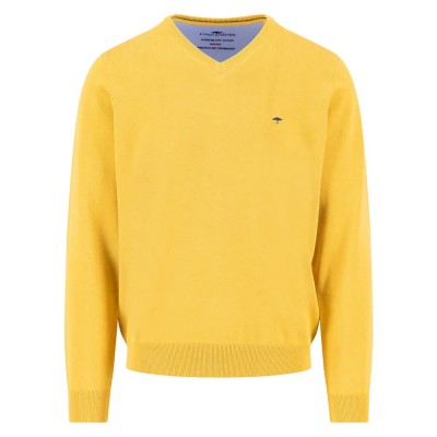 блуза,мъжки,пуловери,fynch,hatton,1514211,v,neck,sweater,yellow,(amber)