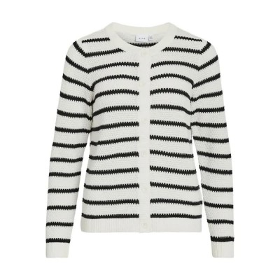 жилетка,дамски,пуловери,дамски,плетени,дрехи,vila,dalo,cardigan,white,alyssum,black,(white)