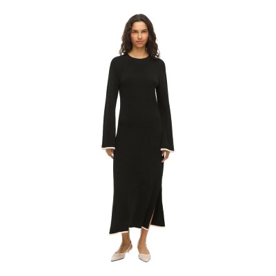 рокля,дамски,поли,и,рокли,vila,kerry,long,sleeve,long,dress,black,(black,beauty,sandshell,edges)
