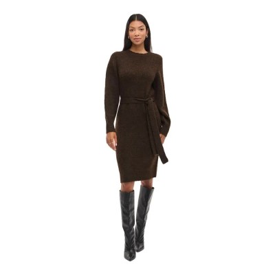 рокля,дамски,поли,и,рокли,vila,lampe,long,sleeve,midi,dress,brown,(coffee,bean)