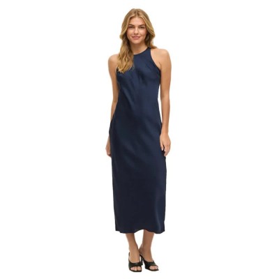 сако,дамски,поли,и,рокли,vila,ravenna,sleeveless,long,dress,navy,blazer,(blue)