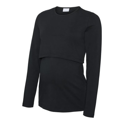 тениска,дамски,тениски,mamalicious,kerrie,june,maternity,long,sleeve,t,shirt,black,(black)