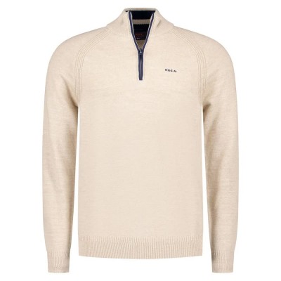 блуза,мъжки,пуловери,nza,new,zealand,25gn430,half,zip,sweater,beige,(light,clay,melange)