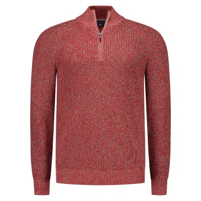 блуза,мъжки,пуловери,nza,new,zealand,25hn411,half,zip,sweater,cherry,red,melange