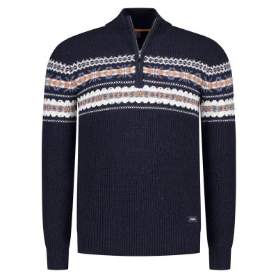 блуза,мъжки,пуловери,nza,new,zealand,25kn405,half,zip,sweater,classic,navy,melange