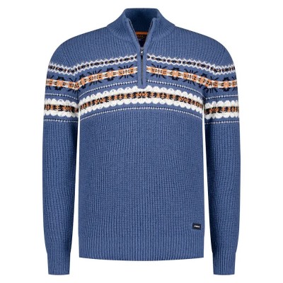 блуза,мъжки,пуловери,nza,new,zealand,25kn405,half,zip,sweater,river,blue,melange