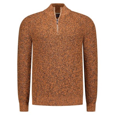 блуза,мъжки,пуловери,nza,new,zealand,25kn411,half,zip,sweater,autumn,orange,melange